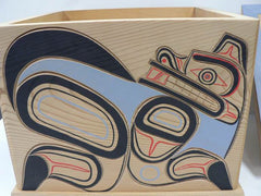Bentwood Box with Designs of Bear, Seal, Sea Lion, Wolf and Killerwhale